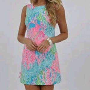 Lilly Pulitzer Neon Coral "Let's Cha Cha" Dress